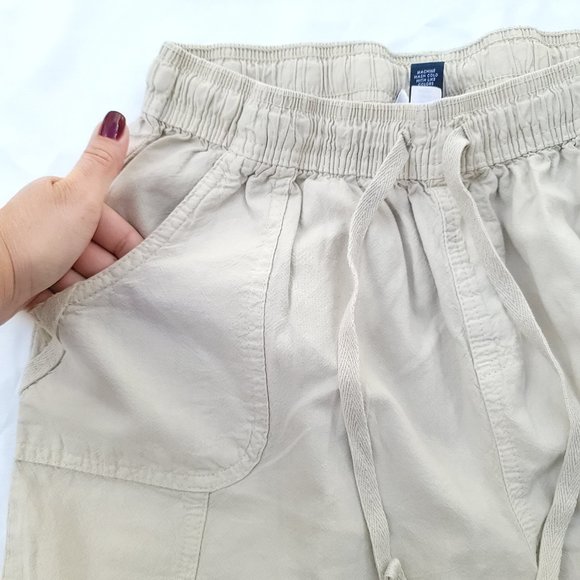 Karen Scott Capri Pull On Tan Cotton Pants Small - Picture 4 of 14